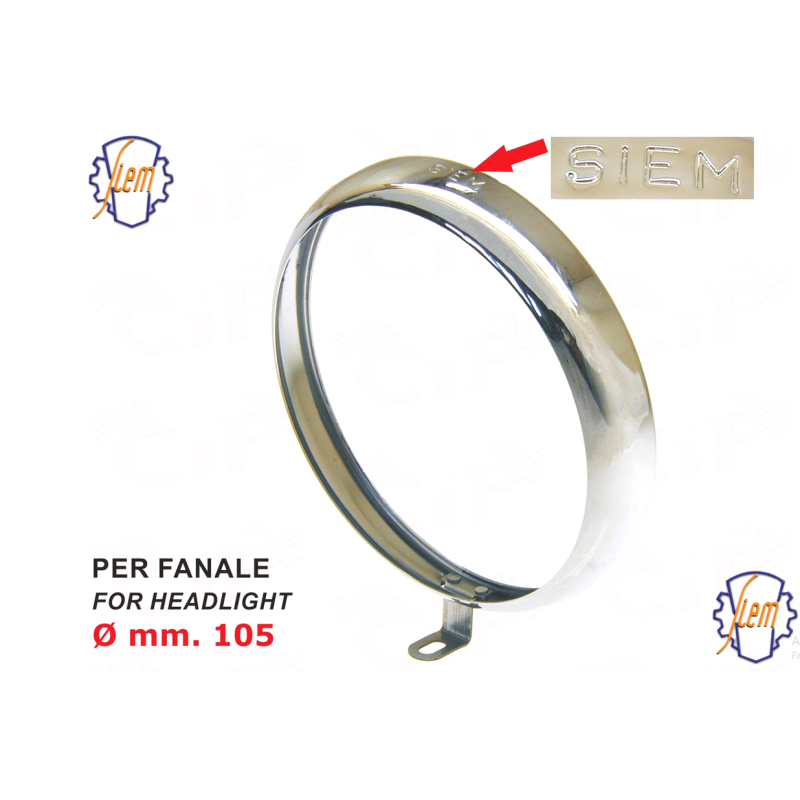 CORNICE FARO FANALE SIEM Ø 105 PER VESPA 125 VN2T