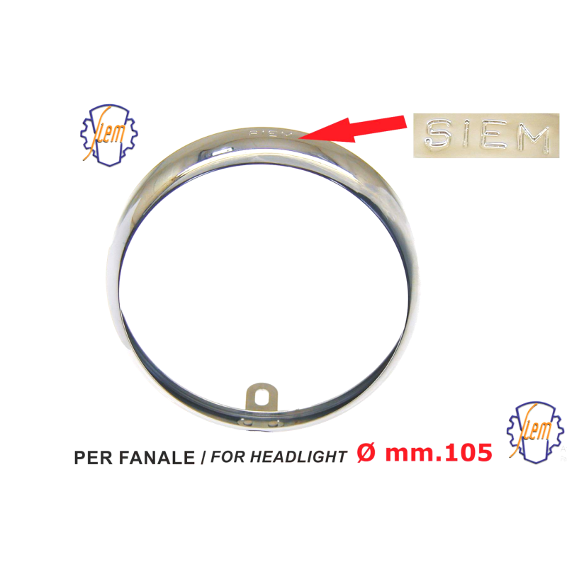 CORNICE FARO FANALE SIEM Ø 105 PER VESPA 125 VNA1T VNA2T VNB1T VNB2T