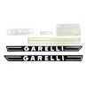 GARELLI VIP 4 DE LUXE 4V kit completo ADESIVI COLORE NERO SCRITTA BIANCA