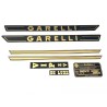 GARELLI VIP 2 DE LUXE 2V kit completo ADESIVI COLORE NERO SCRITTA ORO