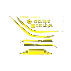 GARELLI CICLONE GIALLO - GRIGIO kit completo ADESIVI