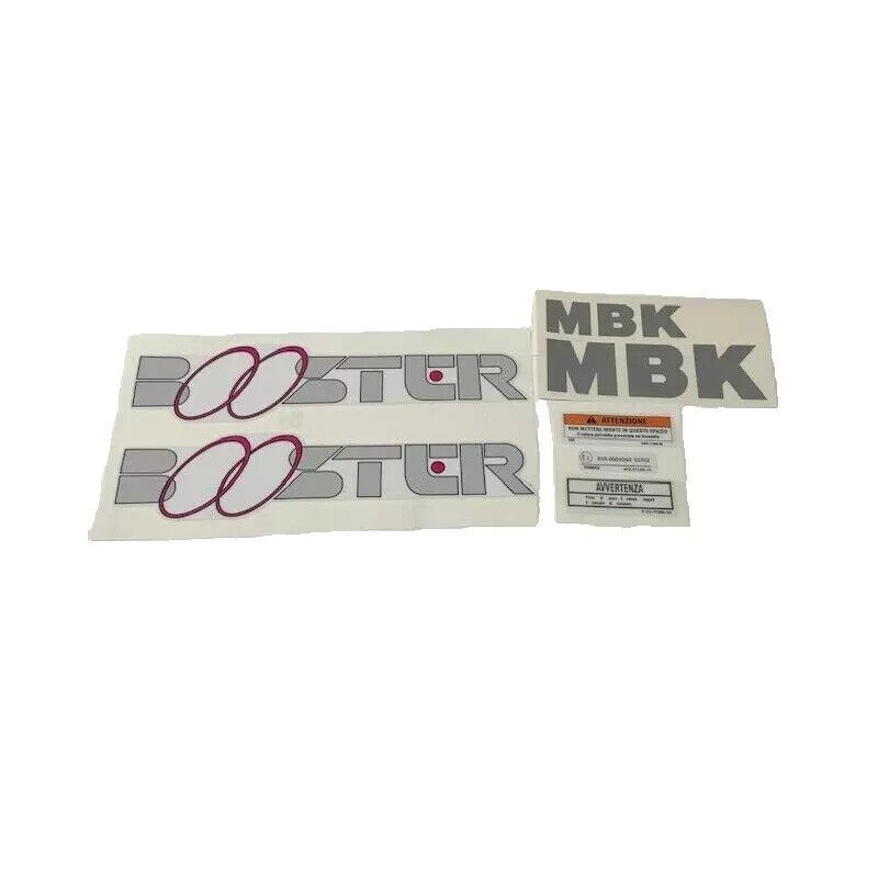 Mbk Booster 1° serie Kit Adesivi Stickers aufkleber fondo bianco scritta grigio chiaro rosa
