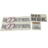 Mbk Booster 1° serie Kit Adesivi Stickers aufkleber fondo bianco scritta grigio chiaro rosa