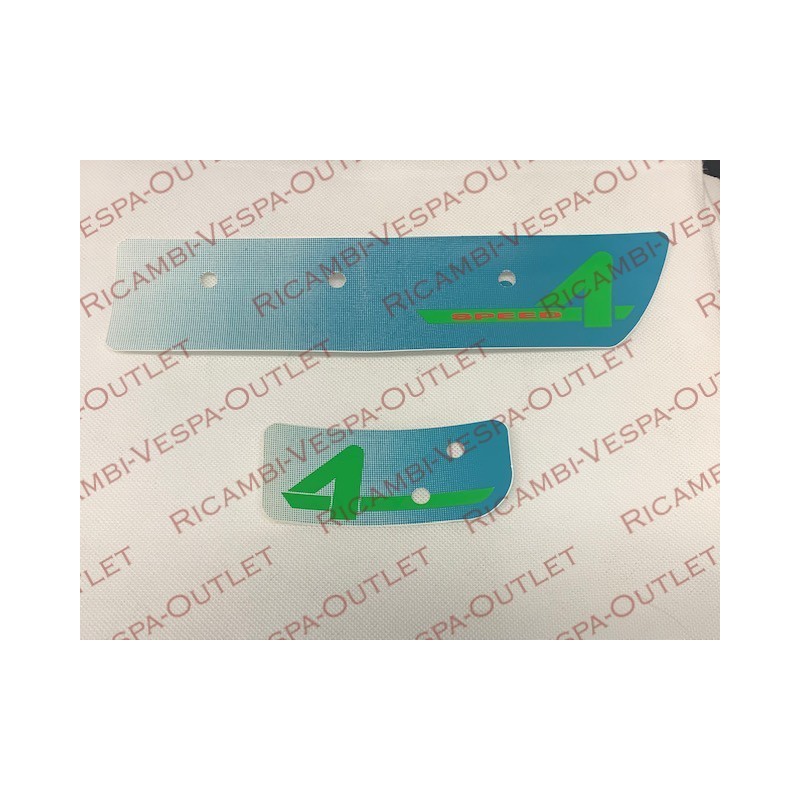 adesivi fiancata laterale + bauletto per vespa pk 50 - 125 4 marce  fl2 hp v5n2t dal 1991-97 r.o. 296307  296308