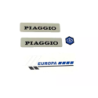 KIT ADESIVI AUFKLEBER STICKER ADESIVI PIAGGIO-VESPA SI EUROPA  (TARGHETTA IN RILIEVO]