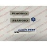 KIT ADESIVI AUFKLEBER STICKER ADESIVI PIAGGIO-VESPA SI EUROPA  (TARGHETTA IN RILIEVO]
